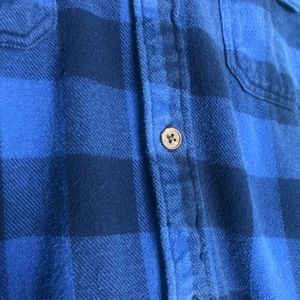 Triple Blue checkered button up